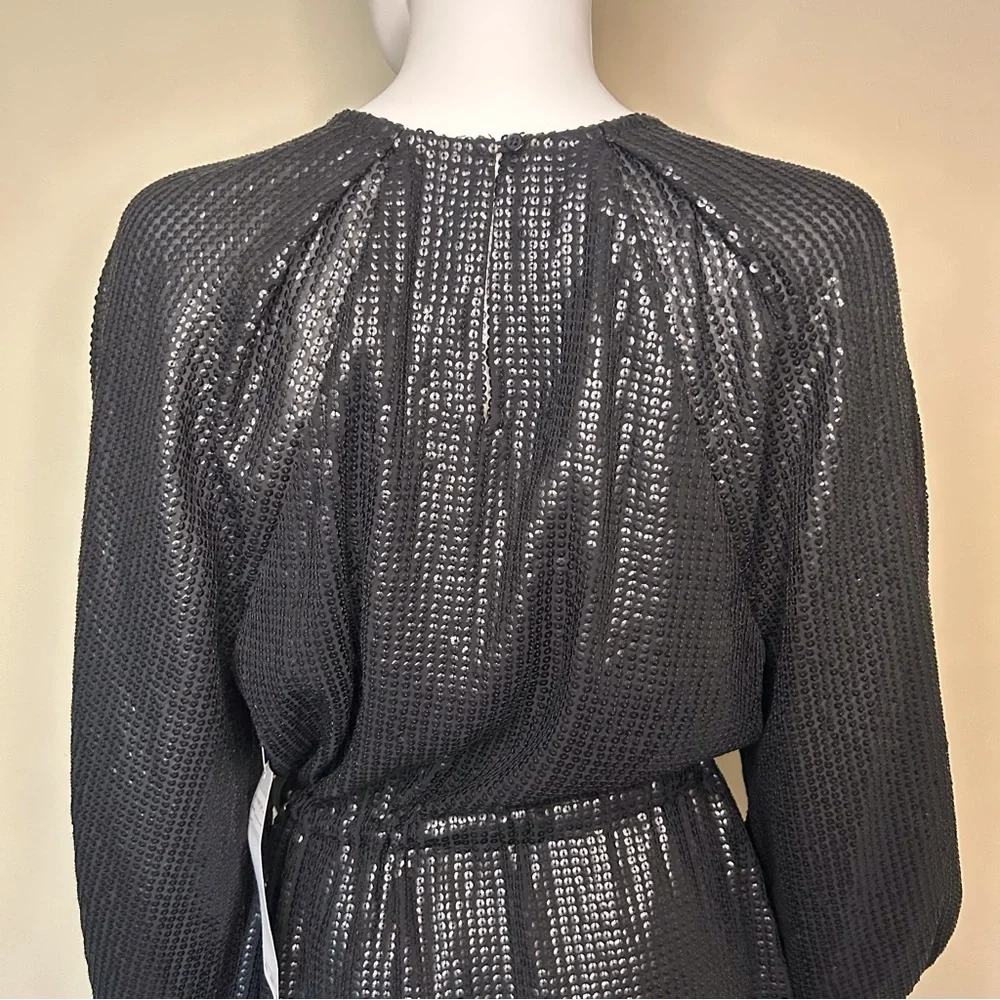 Something Navy Sequin Black Mini Dress - Picture 13 of 16